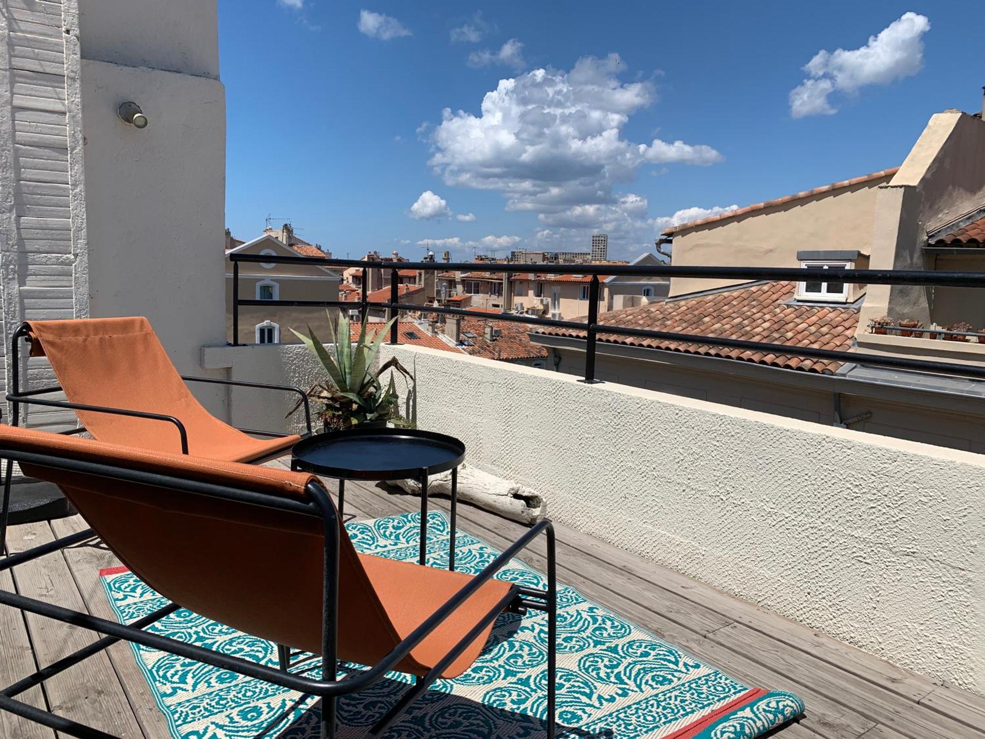 Studio Toit Terrasse Vieux Port Marseilles Buitenkant foto