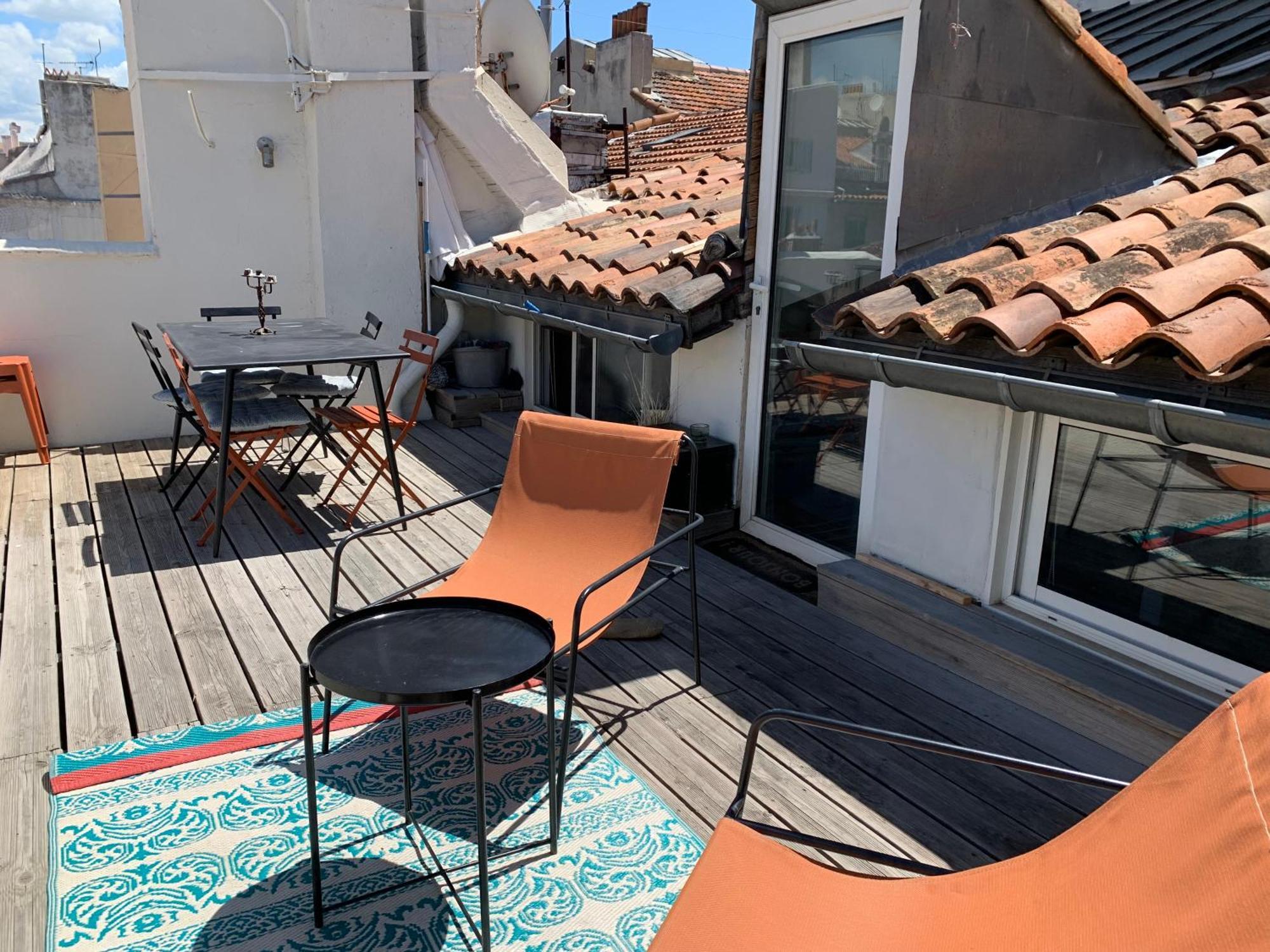 Studio Toit Terrasse Vieux Port Marseilles Buitenkant foto