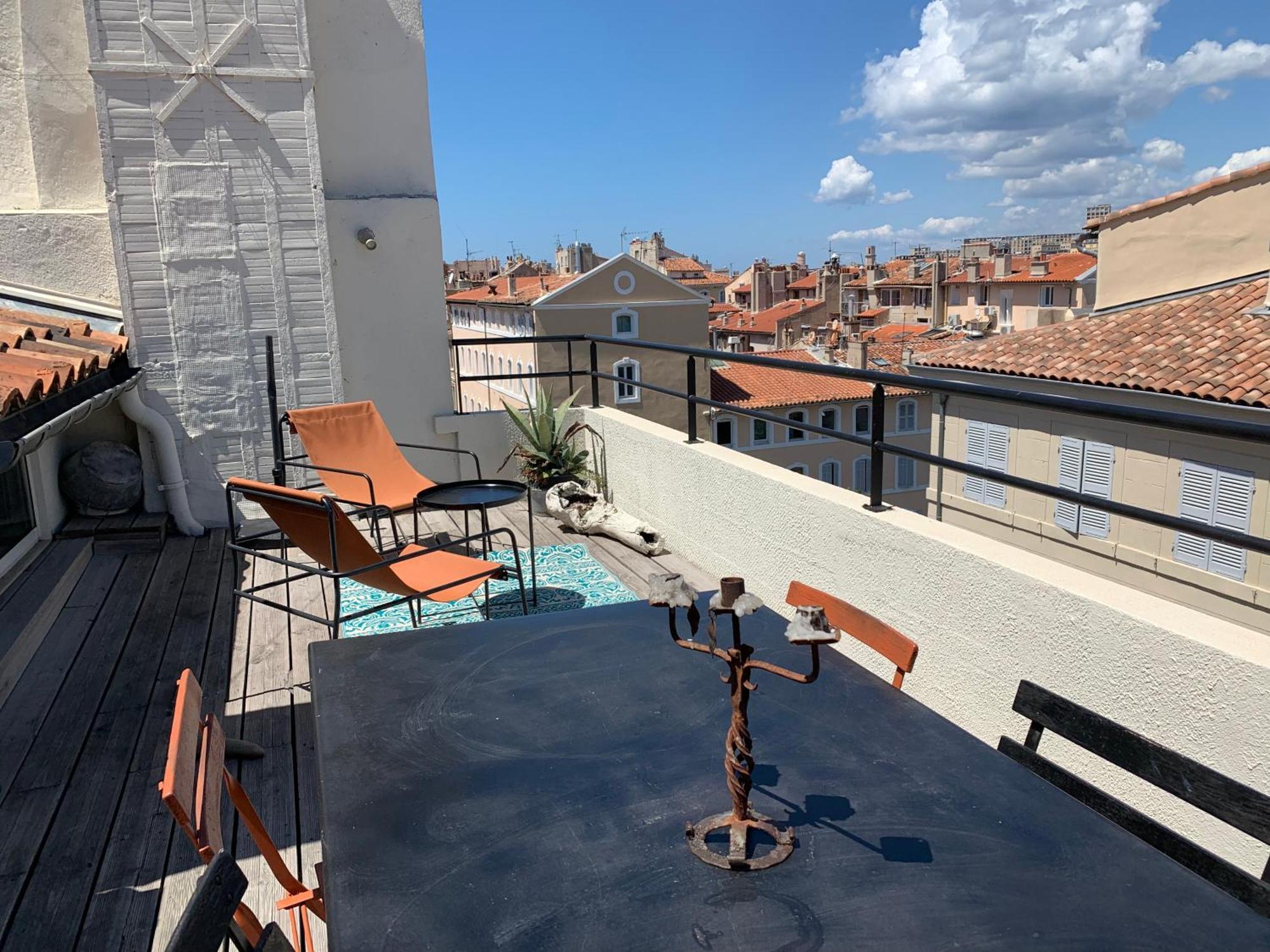 Studio Toit Terrasse Vieux Port Marseilles Buitenkant foto